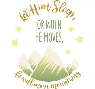 Let him Sleep Wall Bedroom Sticker - TenStickers