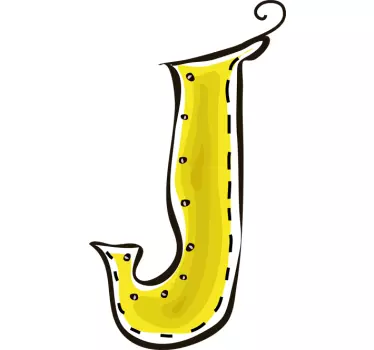 Letter J Sticker - TenStickers