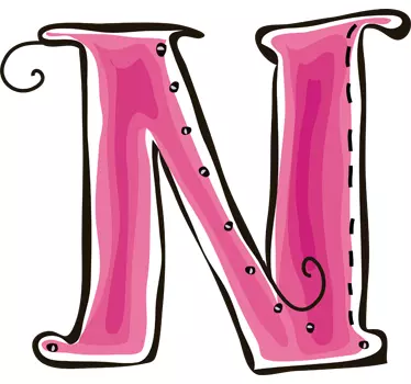 Letter N Sticker - TenStickers