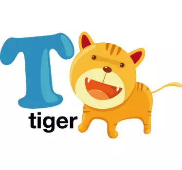 Letter T Kids Sticker - TenStickers