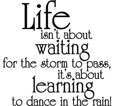 Life Is Not About Waiting Quote Wall Sticker - TenStickers