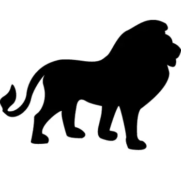 Lion Silhouette Wall Sticker - TenStickers
