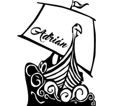 Location sticker sailing ship design - TenStickers