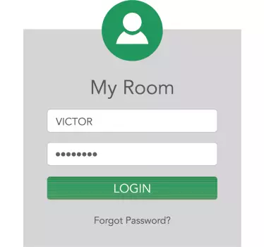 Login and Password Door Sticker - TenStickers