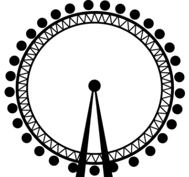 London Eye Silhouette Decal - TenStickers