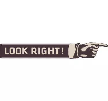 Look Right Decal - TenStickers