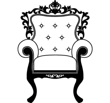 Louis XIV Sofa Wall Sticker - TenStickers