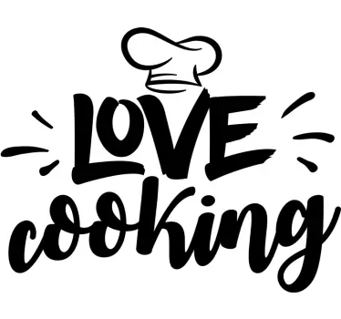 Love Cooking Kitchen Sticker - TenStickers