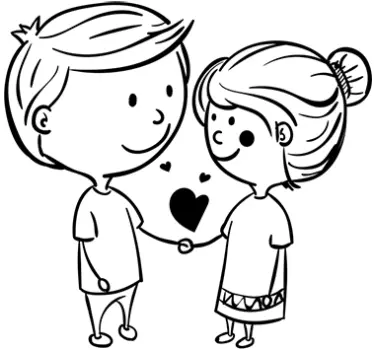 Love Couple Wall Sticker - TenStickers
