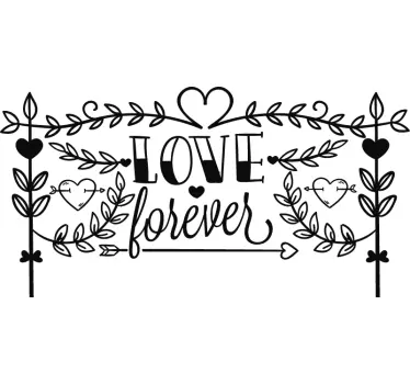 Love Forever Wall Text Sticker - TenStickers