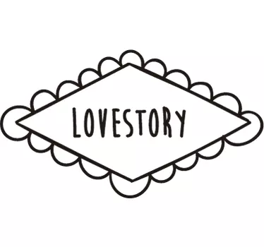 Love Story Text Sticker - TenStickers