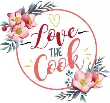 Love The Cook cuisine wall sticker - TenStickers