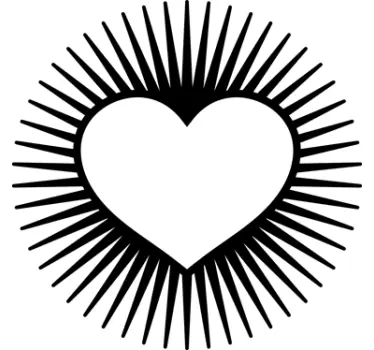 Luminous Heart Wall Art Sticker - TenStickers