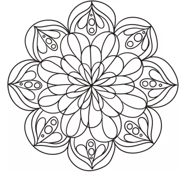 Mandala Flower Wall Sticker - TenStickers