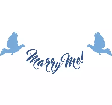 Marry Me Wall Sticker - TenStickers