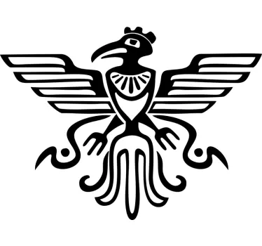 Mayan bird symbol bird sticker - TenStickers