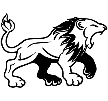 Medieval Lion Roar Decal - TenStickers