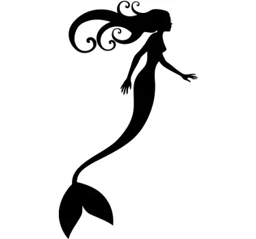 Mermaid Silhouette Decal - TenStickers