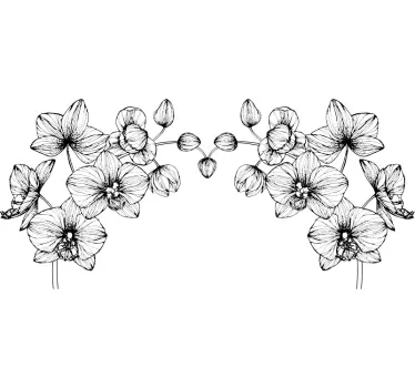 Modern flowers Wall sticker for Bedroom - TenStickers