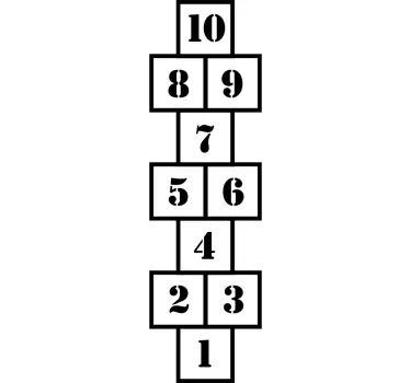 Modern Hopscotch floor sticker - TenStickers