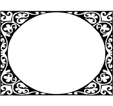 Modern Oval Frame Sticker - TenStickers