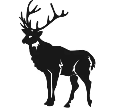 Moose Christmas Decoration Wall Sticker - TenStickers
