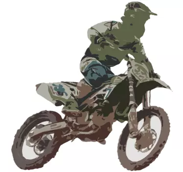 Motocross Racer Wall Sticker - TenStickers