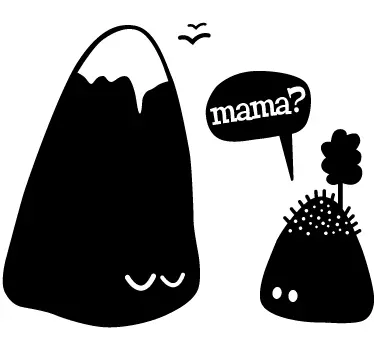 Mountain and Creature wall stickers for kid - TenStickers