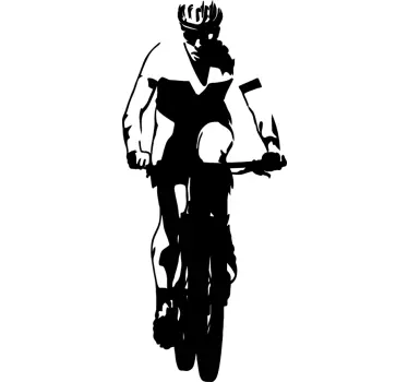 Mountain Biker Wall Sticker - TenStickers