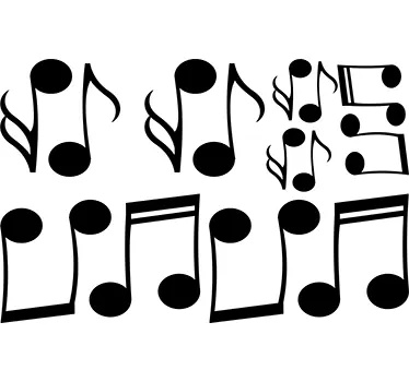 Musical Notes Coat Hanger Wall Sticker - TenStickers