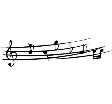 Musical Notes Monochrome Decal - TenStickers