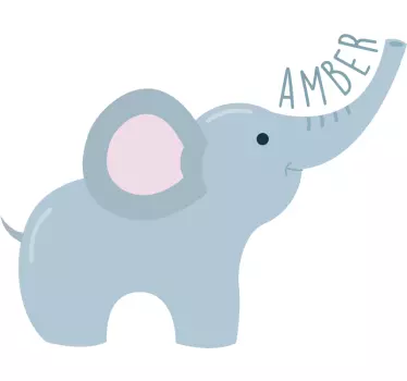 Named elephant wild animal sticker - TenStickers