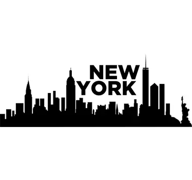 New York Skyline Wall Sticker - TenStickers