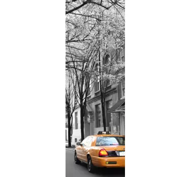 New York Taxi Fridge Sticker - TenStickers