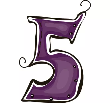 Number 5 Sticker - TenStickers