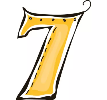 Number 7 Sticker - TenStickers