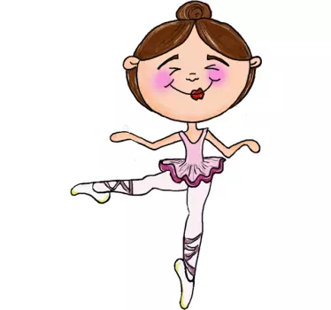 Nursery wall sticker ballet dancer character - TenStickers