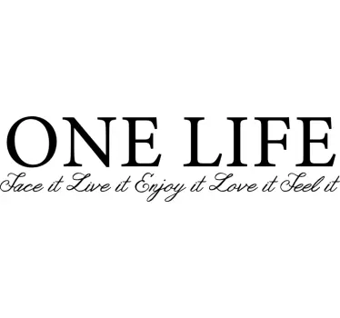 One life text motivational sticker - TenStickers