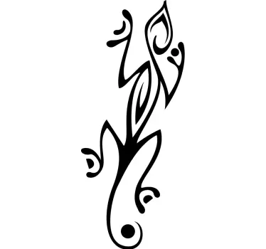 Original Tribal Gecko Wall Art Sticker - TenStickers
