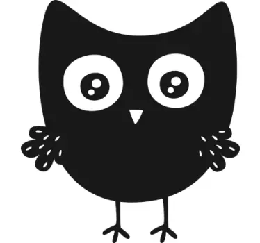 Owl Blackboard Sticker - TenStickers