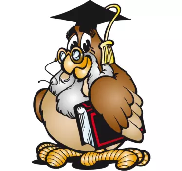 Owl Teacher Wall Sticker - TenStickers