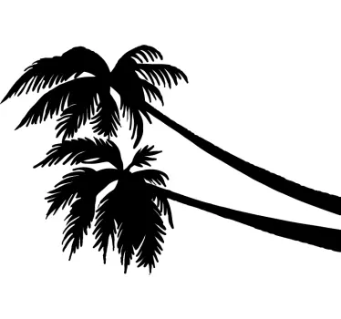 Palm tropical tree wall decal - TenStickers