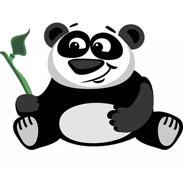 Panda with Bamboo - TenStickers