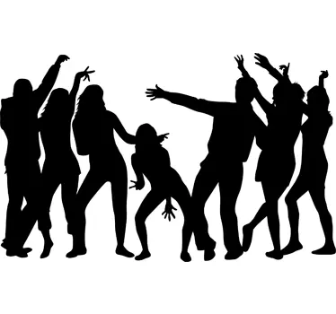 Party Crew Blackboard Sticker - TenStickers