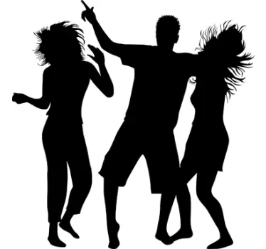 Party Dancers Blackboard Sticker - TenStickers