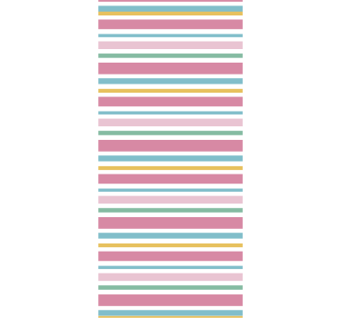 Pastel lines pattern glass door decal - TenStickers