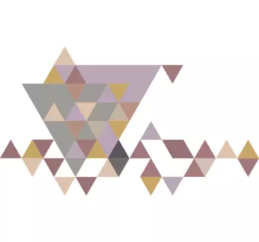 Pastel Triangles Geometric Wall Sticker - TenStickers
