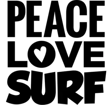 Peace Love Surf Sticker - TenStickers