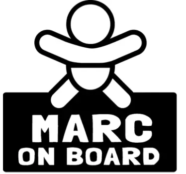Personalised name with icon baby on board sticker - TenStickers