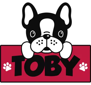 Personalised Bulldog Sticker - TenStickers